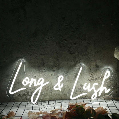 Long And Lash White Led Neon Sign - Shineneon