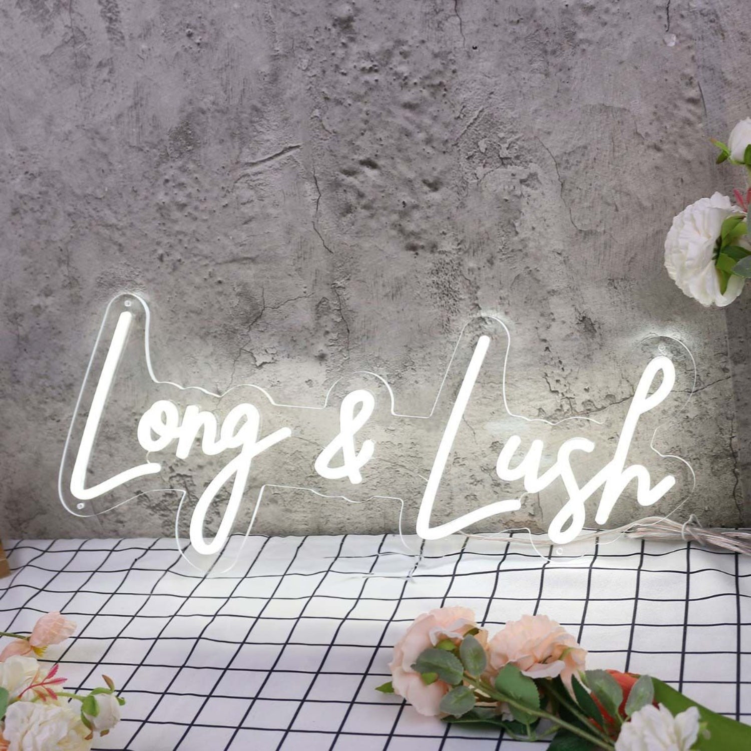 Long And Lash White Led Neon Sign - Shineneon