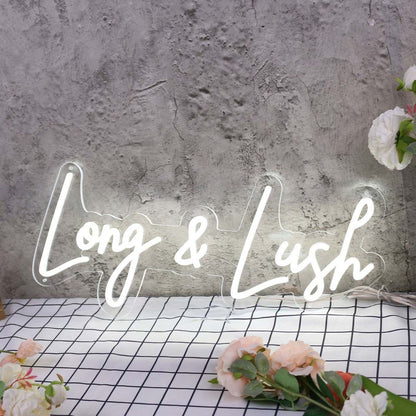 Long And Lash White Led Neon Sign - Shineneon