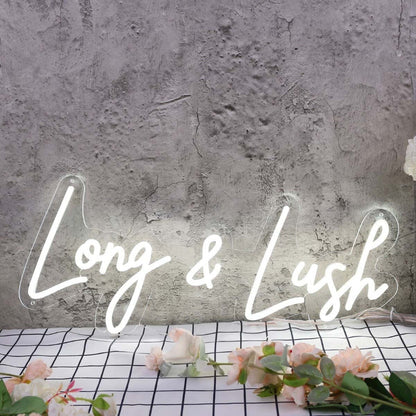 Long And Lash White Led Neon Sign - Shineneon
