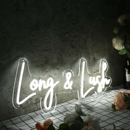 Long And Lash White Led Neon Sign - Shineneon