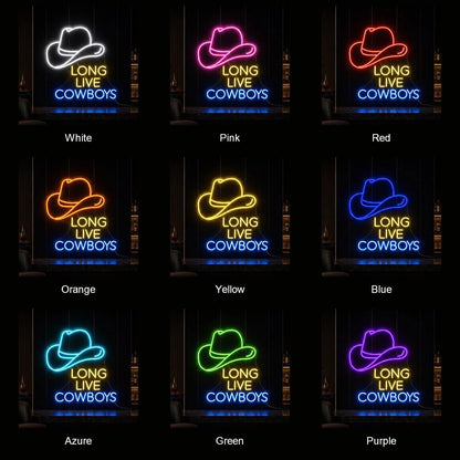Long Live Cowboys Hat LED Neon Sign - Shineneon