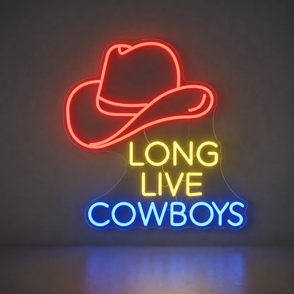 Long Live Cowboys Hat Vintage LED Neon Sign main product image