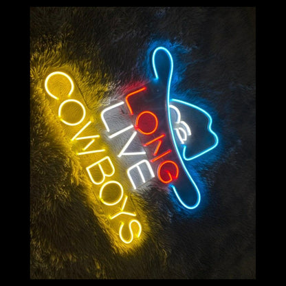 Long Live Cowboys Led Neon Sign For Western And Rustic Decor | Shineneon