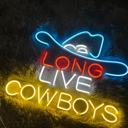 Long Live Cowboys Led Neon Sign For Western And Rustic Decor | Shineneon