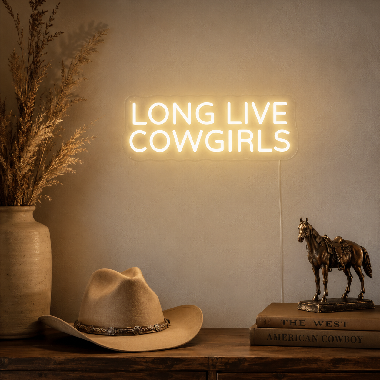 Long Live Cowgirls Hangs Wall Decor LED Neon Sign - 02 High-Converting Product Image