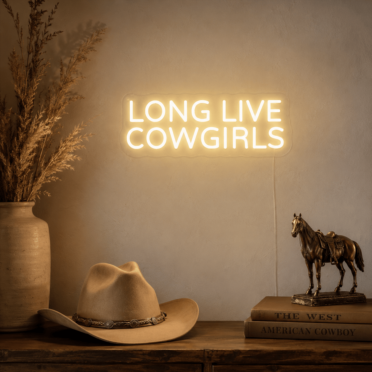 Long Live Cowgirls Hangs Wall Decor LED Neon Sign - Shineneon
