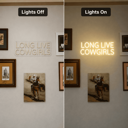 Long Live Cowgirls Hangs Wall Decor LED Neon Sign - Shineneon