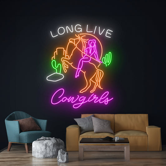 Long Live Cowgirls Neon Sign