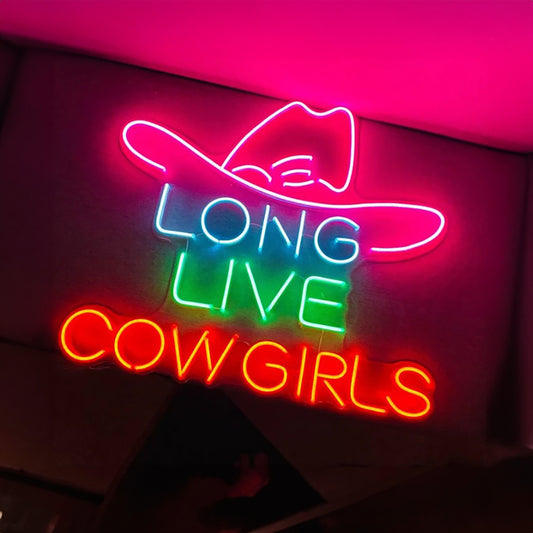 Long Live Cowgirls Neon Sign Custom Neon Sign