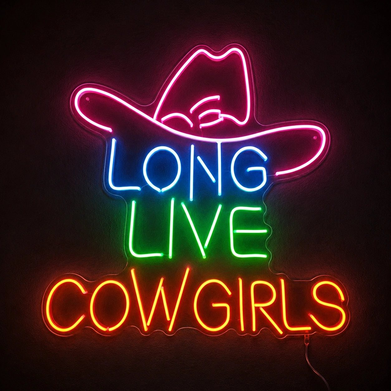 Long Live Cowgirls Neon Sign Wall Art LED Neon Sign high-converting product image