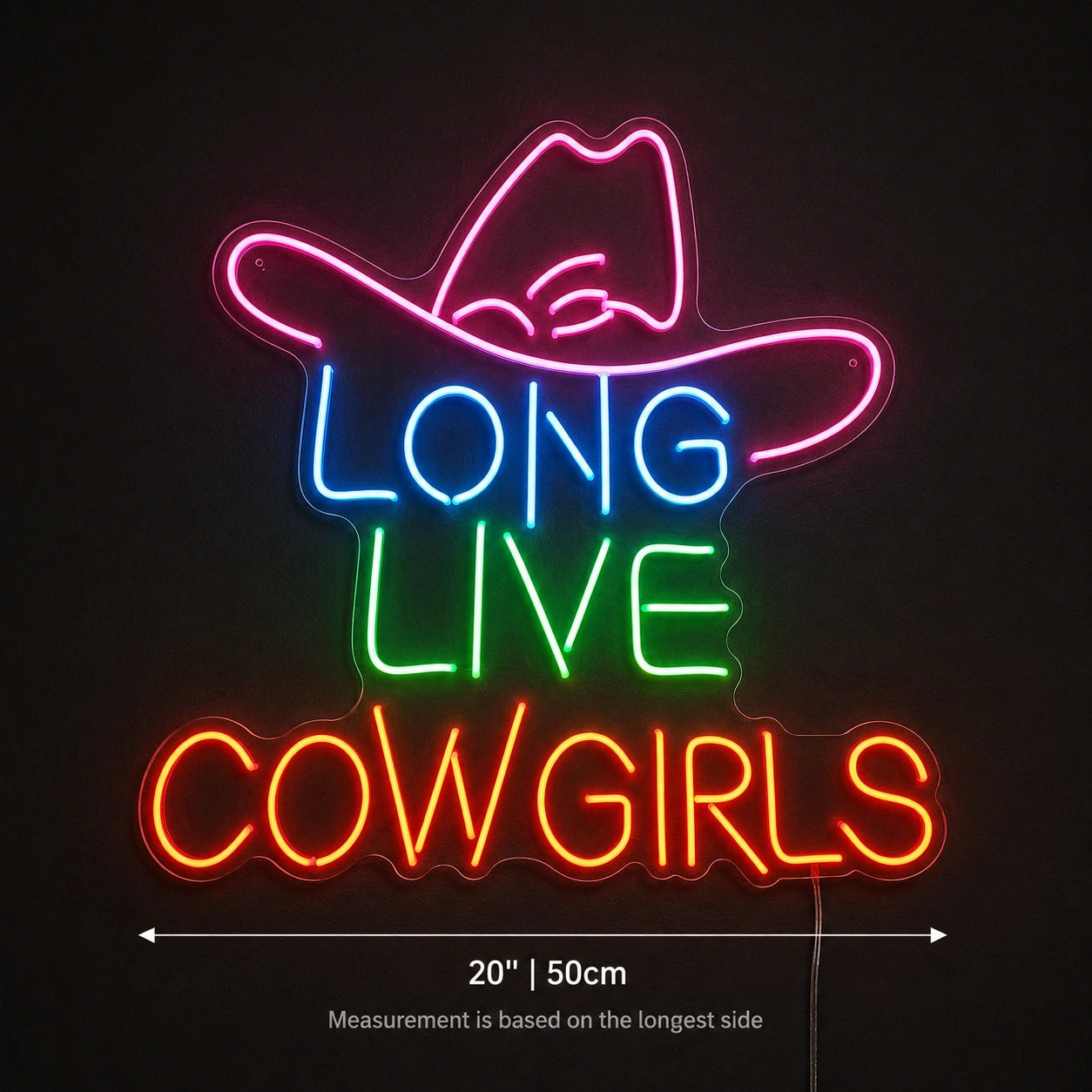 Long Live Cowgirls Neon Sign Wall Art LED Neon Sign size image