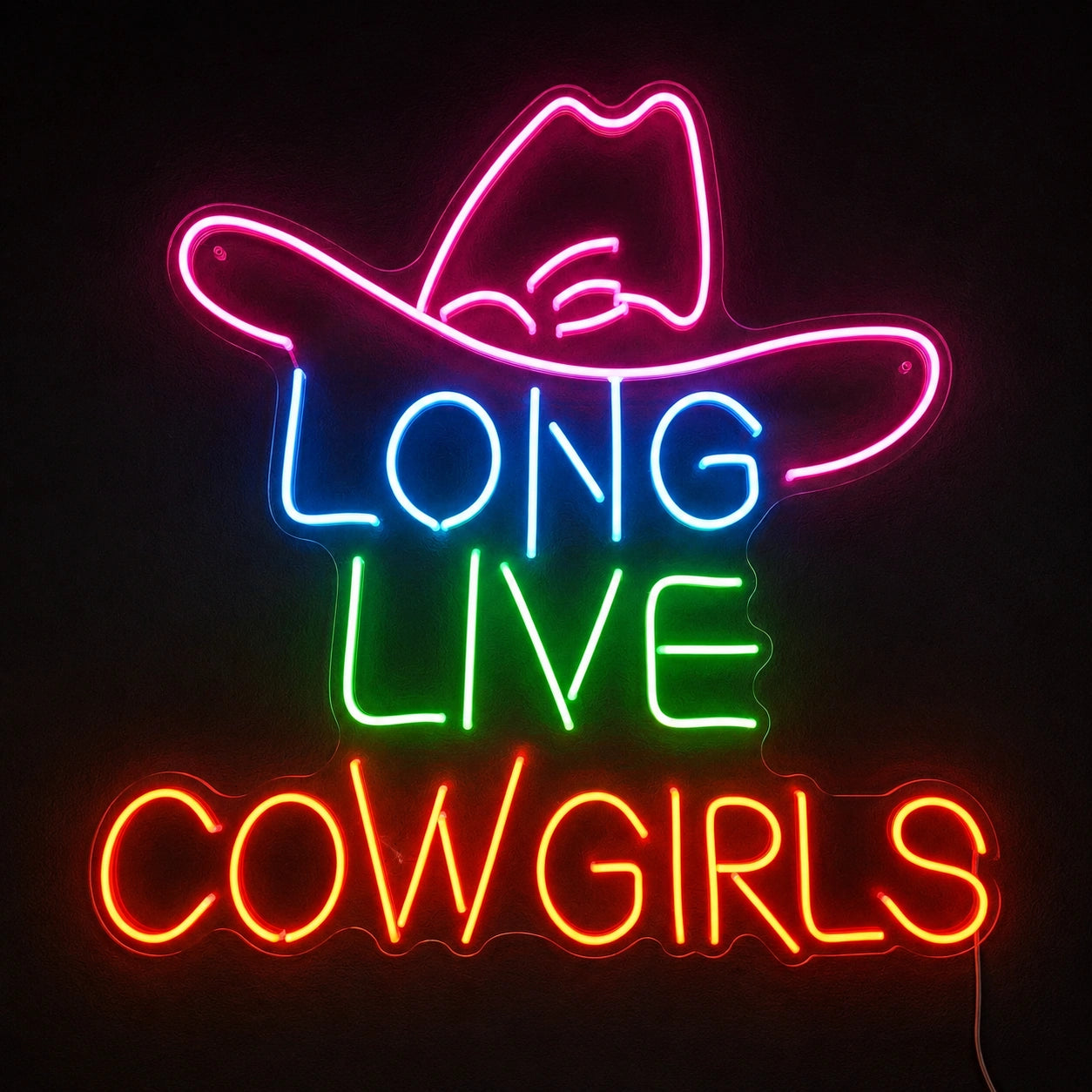 Long Live Cowgirls Neon Sign Wall Art LED Neon Sign main product image