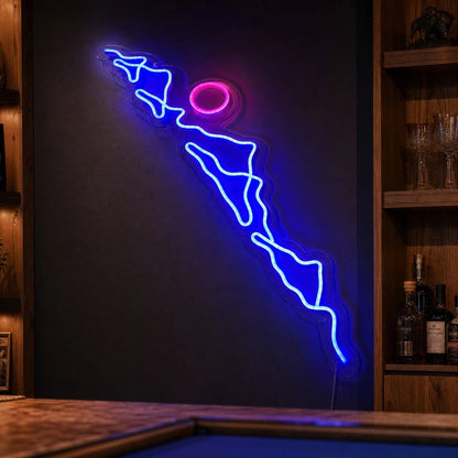 Long Mountain Ridge And Sun LED Neon Sign - Shineneon