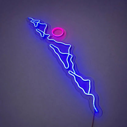 Long Mountain Ridge And Sun LED Neon Sign - Shineneon