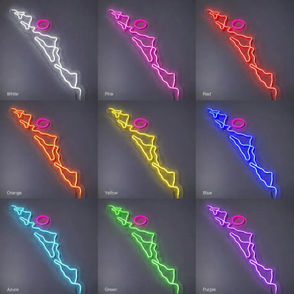Long Mountain Ridge And Sun LED Neon Sign - Shineneon