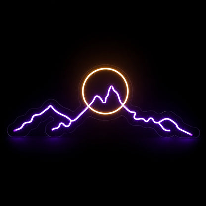 Long Mountain Ridge And Sun Man Cave LED Neon Sign Home Garage Wall Decoration main product image