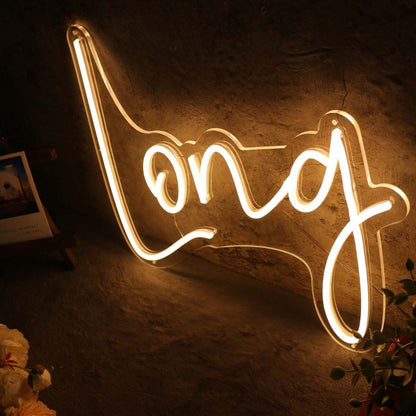 Long Yellow Led Neon Sign - Shineneon