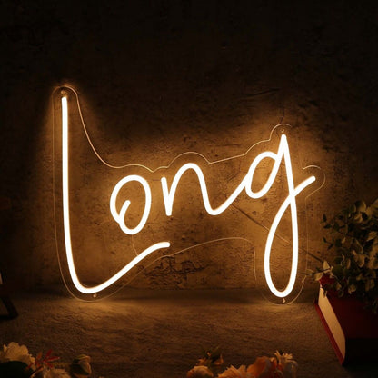Long Yellow Led Neon Sign - Shineneon