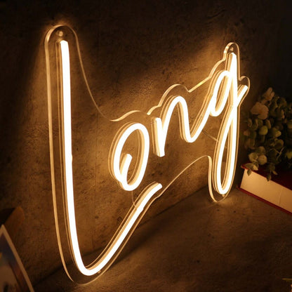 Long Yellow Led Neon Sign - Shineneon