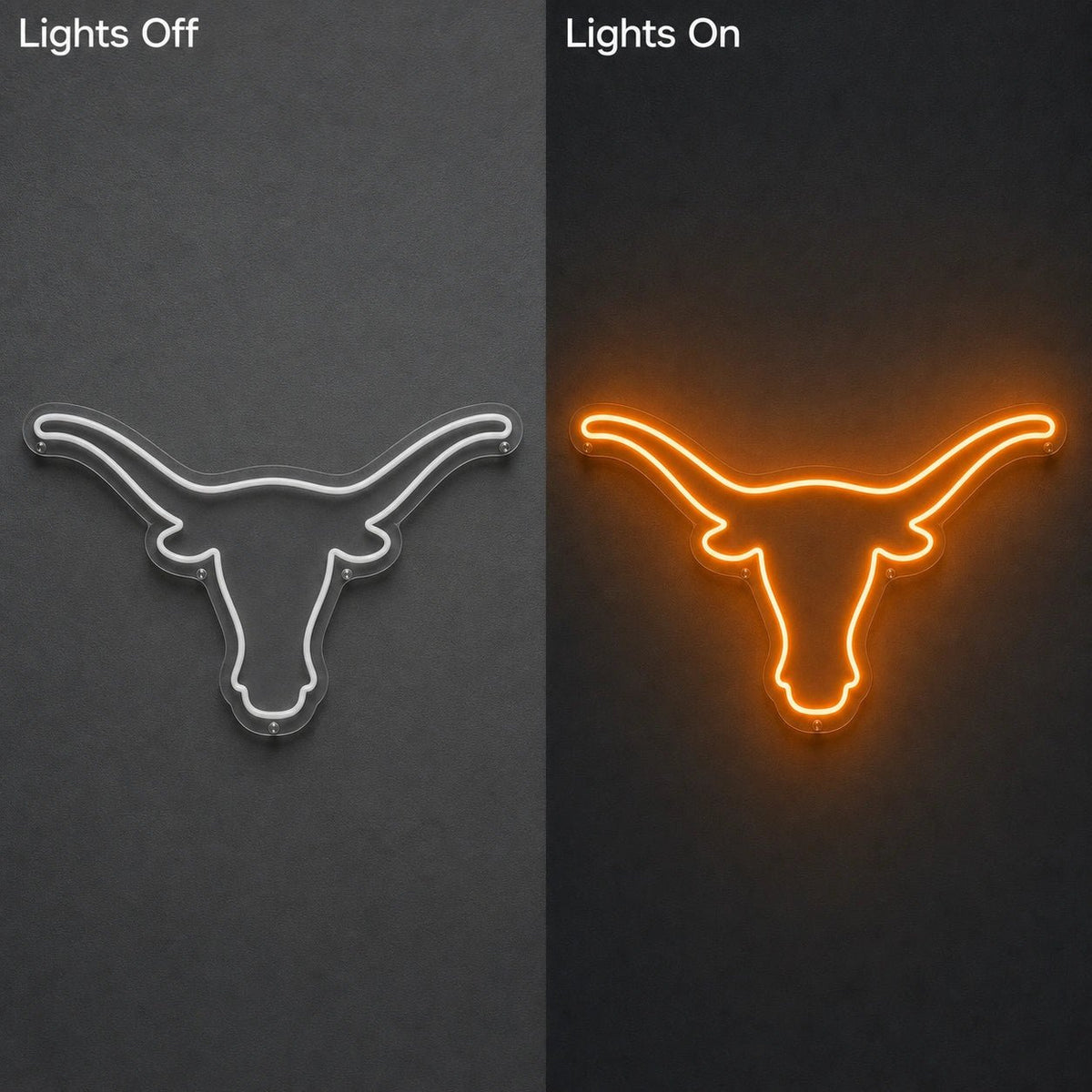 Longhorn Bull Head Man Cave LED Neon Sign - Shineneon