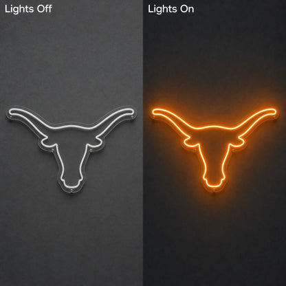 Longhorn Bull Head Man Cave LED Neon Sign - Shineneon