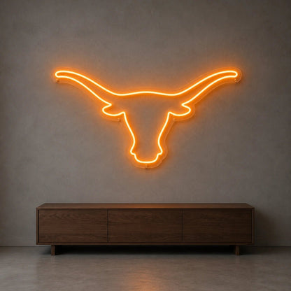 Longhorn Bull Head Man Cave LED Neon Sign Man Cave Neon Sign - Shineneon