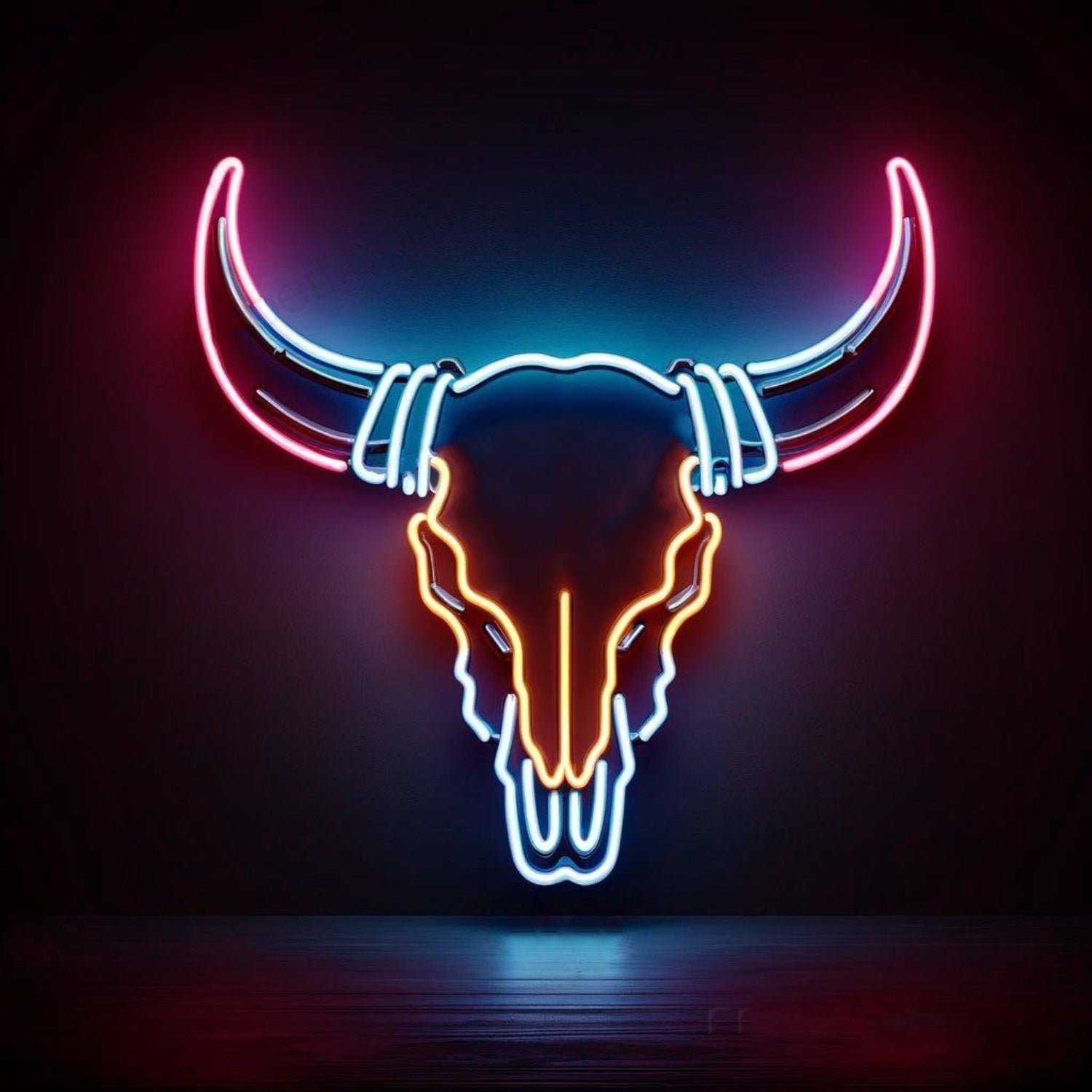 Longhorn Bull Skull Neon Sign Led Light Decor | Shineneon