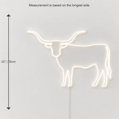 Longhorn Cattle Couch Cowboy Hat LED Neon Sign - Shineneon