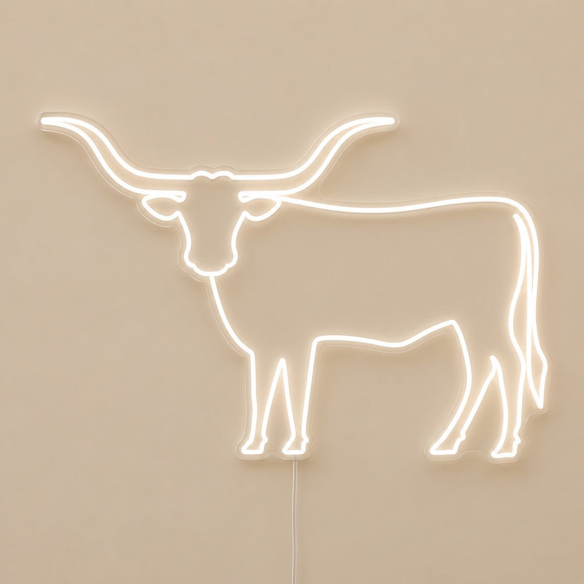Longhorn Cattle Couch Cowboy Hat LED Neon Sign - Shineneon