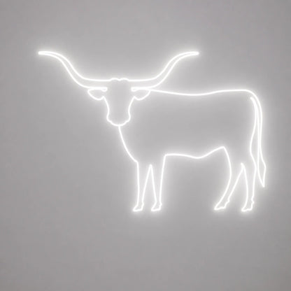 Longhorn Cattle Couch Cowboy Hat Vintage LED Neon Sign - Shineneon