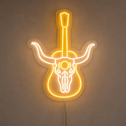 Longhorn Guitar Bar Neon Sign LED Neon Sign main product image