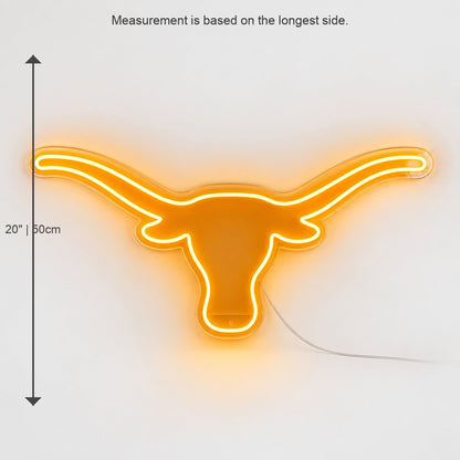 Longhorn Head Outline LED Neon Sign - Shineneon