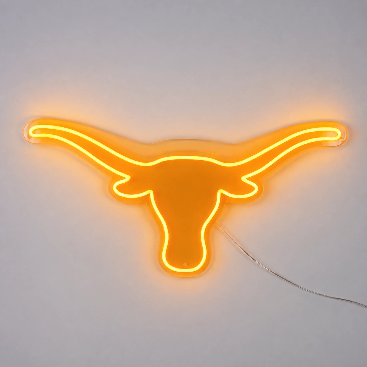 Longhorn Head Outline Vintage LED Neon Sign main product image