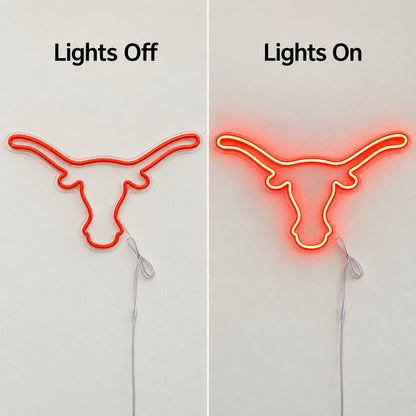 Longhorn Steer Head LED Neon Sign - Shineneon
