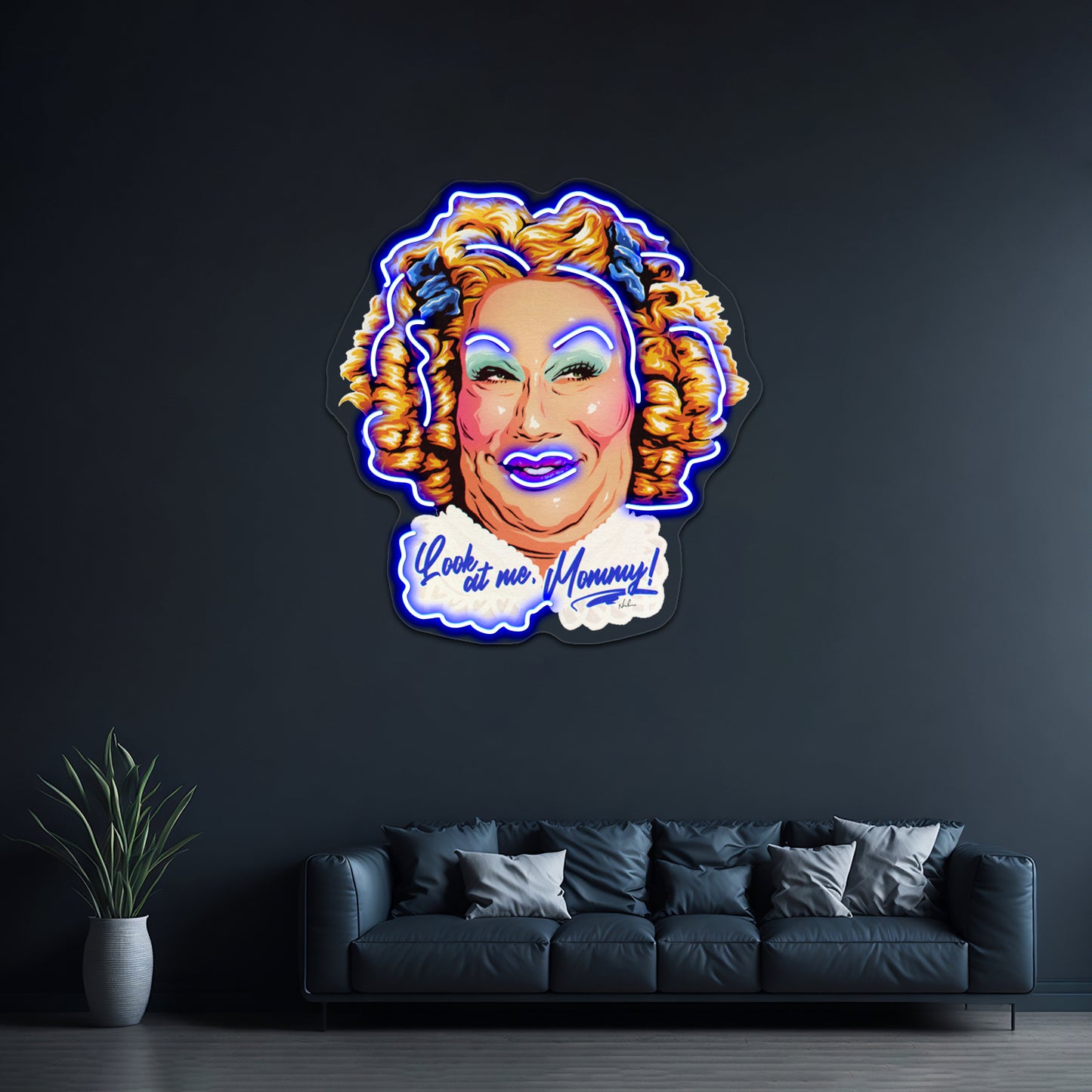 Look At Me Mommy Artwork Led Neon