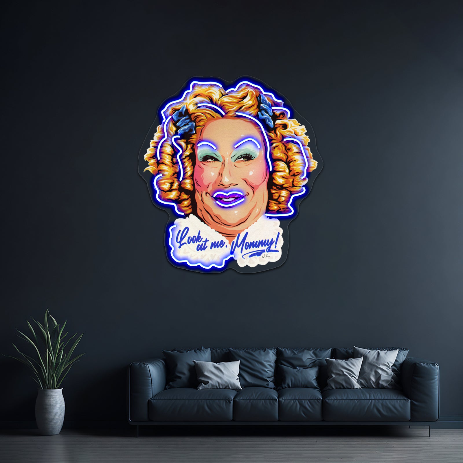 Look At Me Mommy Artwork Led Neon | Shineneon