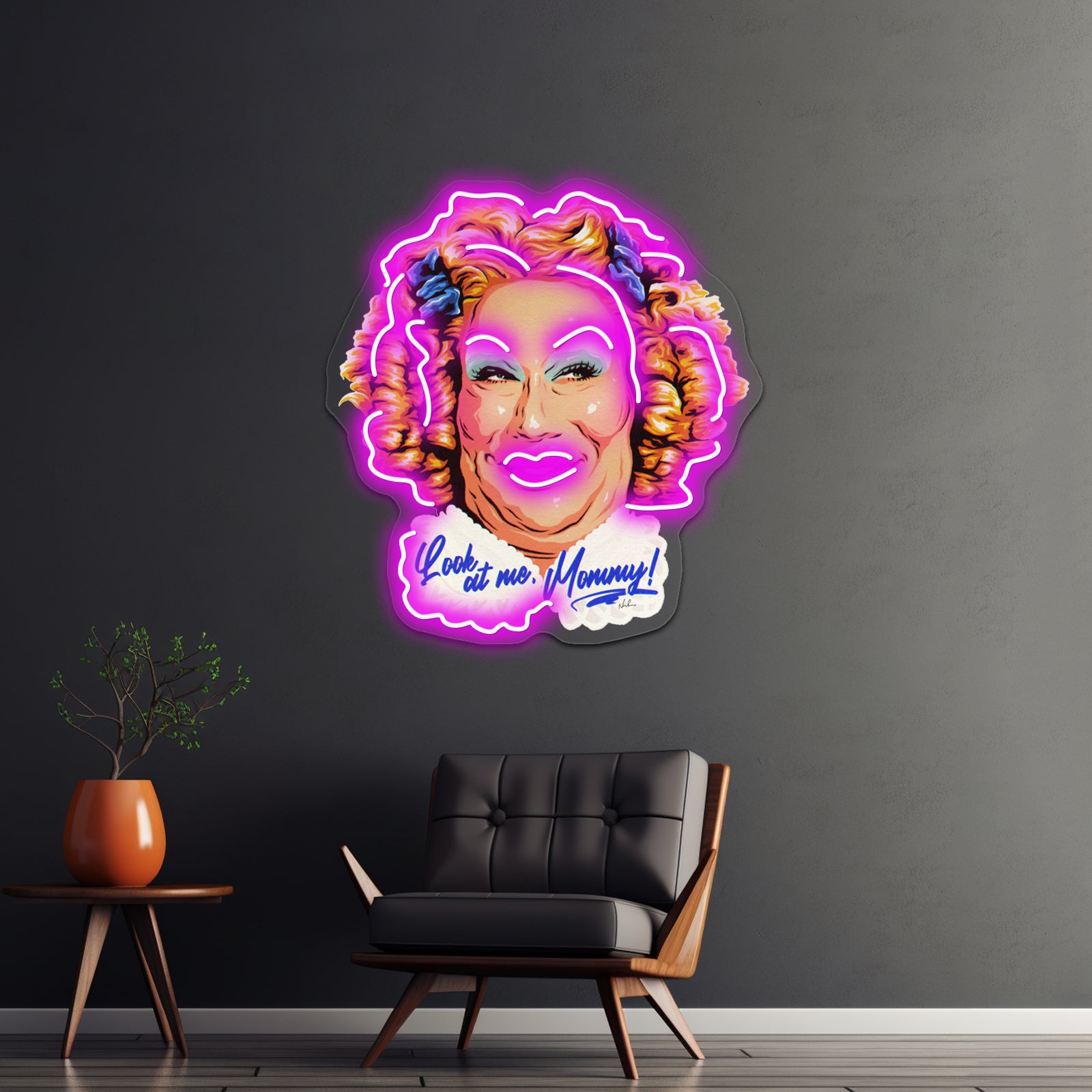 Look At Me Mommy Artwork Led Neon | Shineneon