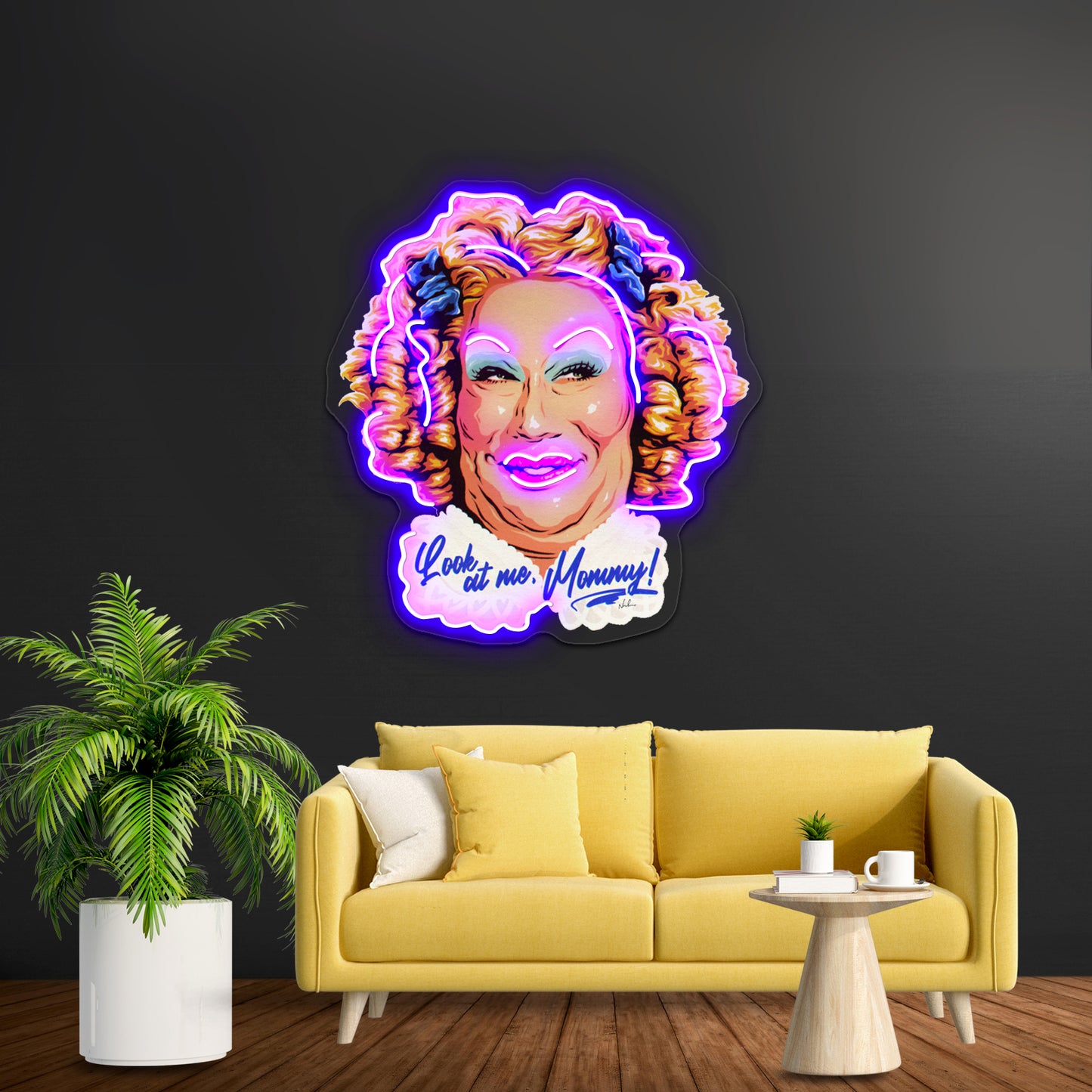 Look At Me Mommy Artwork Led Neon