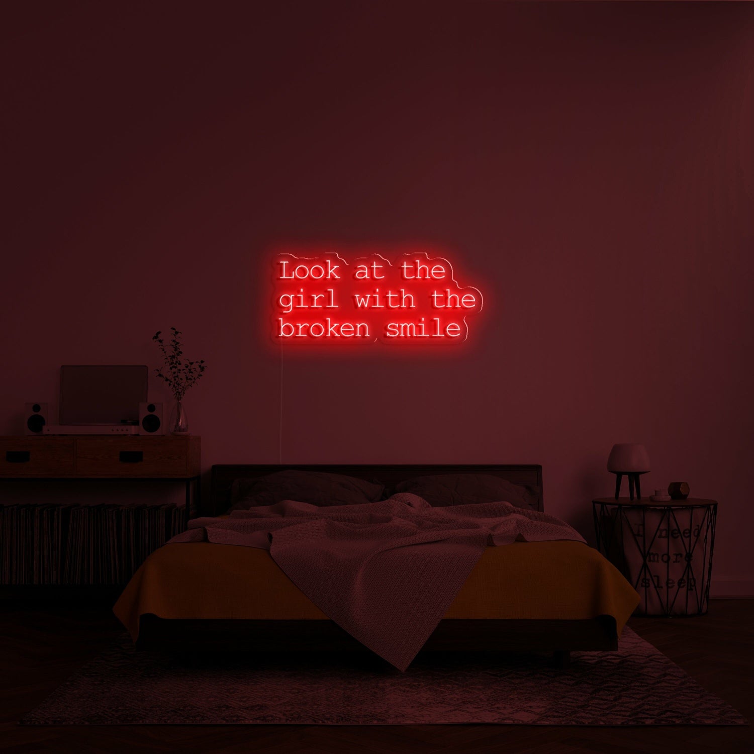 Look At The Girl With A Broken Smile Led Neon Sign | Shineneon