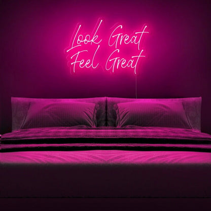 Look Great Feel Great Led Neon Sign Beauty Studios | Shineneon
