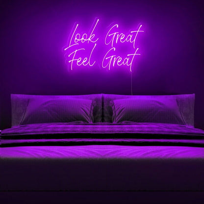 Look Great Feel Great Led Neon Sign Beauty Studios | Shineneon