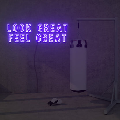 Look Great Feel Great Led Neon Sign Lights Home Party | Shineneon
