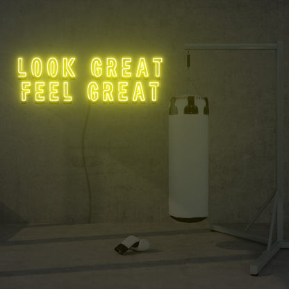 Look Great Feel Great Led Neon Sign Lights Home Party | Shineneon