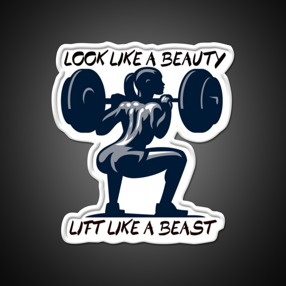Look Like A Beauty But Lift Like A Beast Gym Fitness Led Neon Sign Rgb Color - LED neon sign view 11