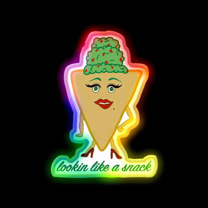 Looking Like A Snack Food Led Neon Sign For Snack Room Rgb Color - LED neon sign close-up detail