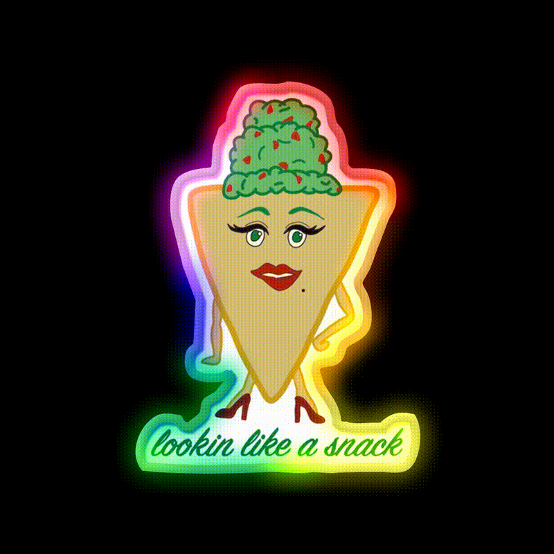 Looking Like A Snack Food Led Neon Sign For Snack Room Rgb Color - LED neon sign close-up detail