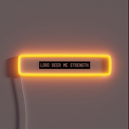Lord Beer Me Strength The Office Rgb Led Neon Sign - Custom LED neon sign front view