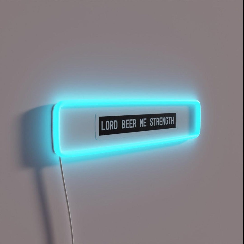 Lord Beer Me Strength The Office Rgb Led Neon Sign - LED neon sign close-up detail