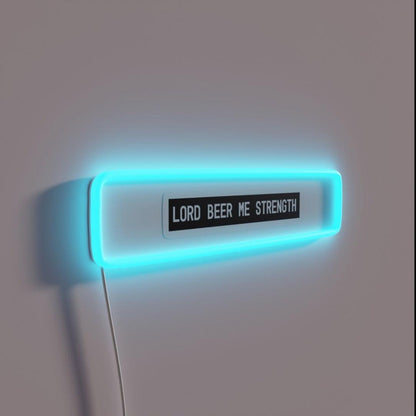 Lord Beer Me Strength The Office Rgb Led Neon Sign - LED neon sign close-up detail